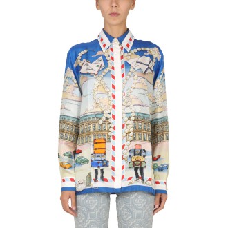 casablanca place casa print shirt