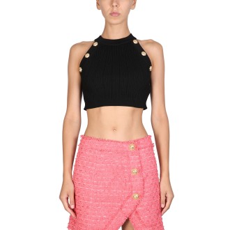 balmain ribbed crop top