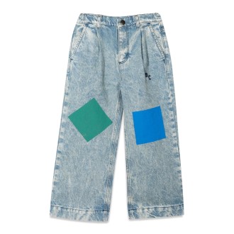 bobo choses geometric colors denim pants