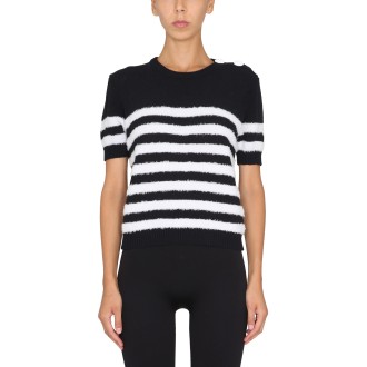 balmain top with striped pattern