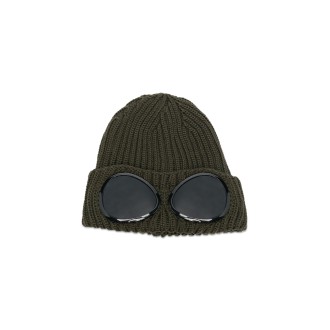 c.p. company goggle beanie in merino wool