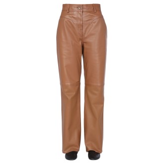 alberta ferretti high waisted leather pants