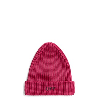 off-white cappello beanie con logo