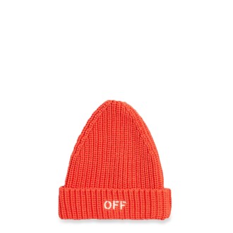 off-white cappello beanie  con logo
