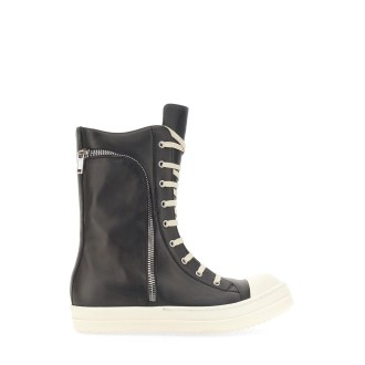 rick owens high top sneaker with pockets