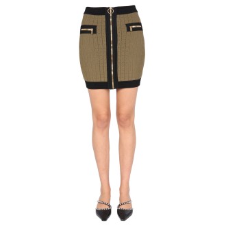 balmain knitted skirt
