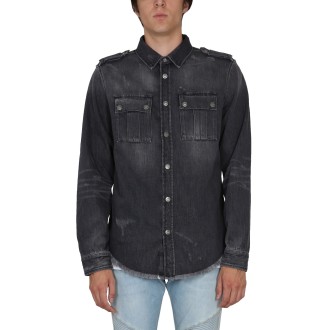 balmain camicia in denim