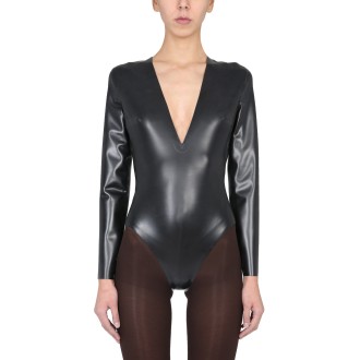 saint laurent latex bodycon
