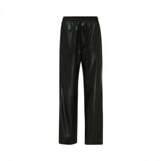 Nanushka - Black Faux-leather Trousers