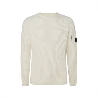 Cp Company - White Wool Knitwear