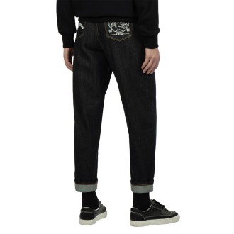 GODHEAD EMBROIDERY RELAX-FIT JEANS #2010 INDIGO WASH