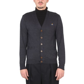 vivienne westwood cardigan with orb embroidery