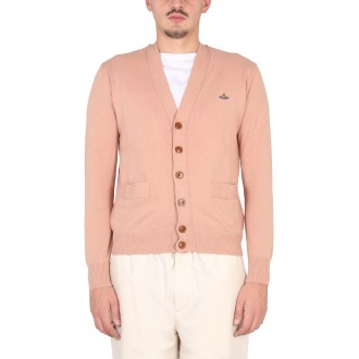 vivienne westwood cardigan with orb embroidery