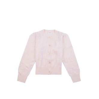 CARDIGAN IN LANA E CASHMERE CON PIUME