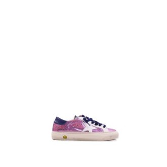 SNEAKERS IN PELLE CON GLITTER