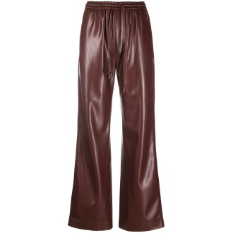 NANUSHKA pantaloni con coulisse in poliestere riciclato color chutney