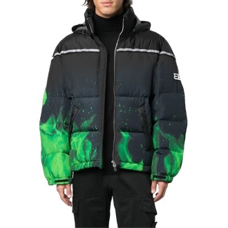 MEDIUM-WEIGHT PUFFER JKT GREEN FLAMES