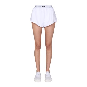 msgm logo band shorts 