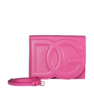 Dolce & Gabbana - Pink Leather Dg Logo Crossbody Bag