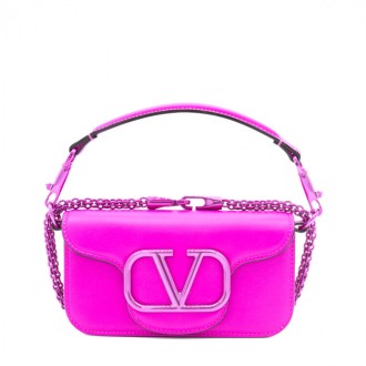 Valentino Garavani - Pp Pink Leather Vlogo Shoulder Bag