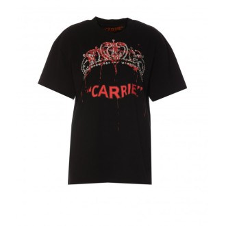 J.w. Anderson - Black Cotton Carrie T-shirt