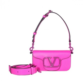 Valentino Garavani - Pp Pink Leather Vlogo Shoulder Bag