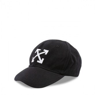 Off-white - Black-white Cotton Arrow Baseball Cap
