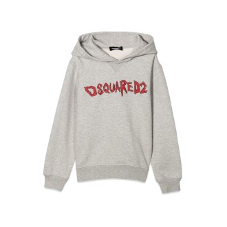 dsquared felpa con cappuccio