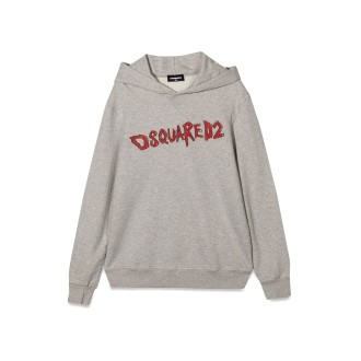 dsquared felpa con cappuccio