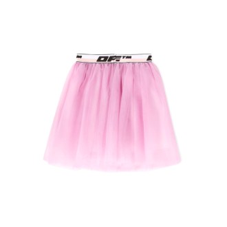 off-white logo band tulle skirt