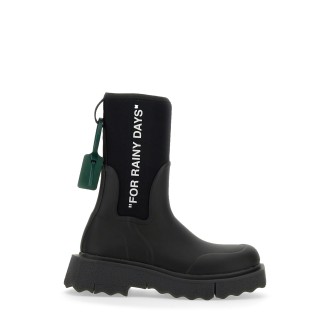 off-white sponge rain boot