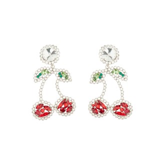 alessandra rich cherry crystal earrings