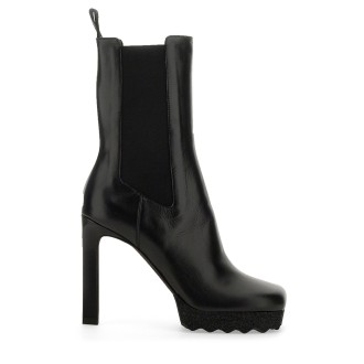 off-white chelsea boot with heel