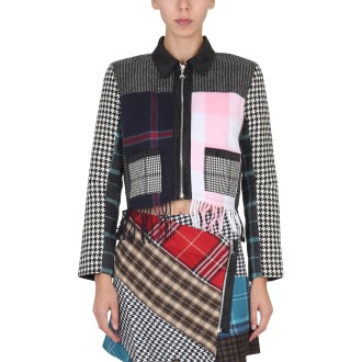 marine serre tartan pattern jacket