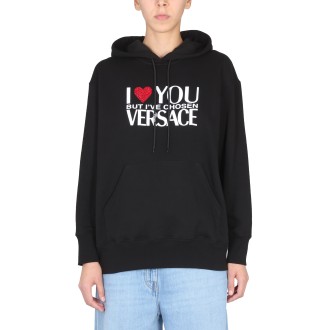 versace sweatshirt with i love you logo