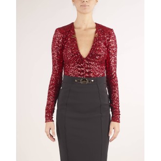 ELISABETTA FRANCHI Body in paillettes Elisabetta Franchi