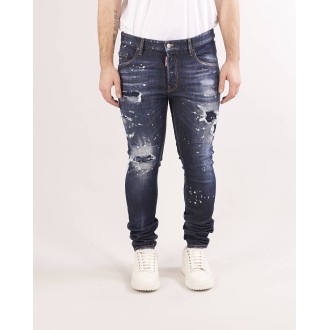 DSQUARED Dark ripped bleach wash superr twinky jeans Dsquared