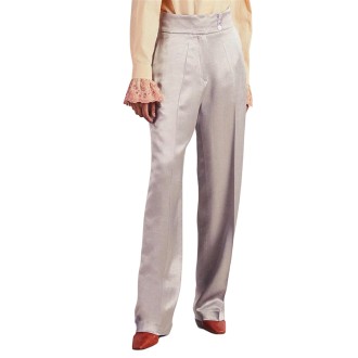 CRISTALLO PANT CREPE SATIN DI VISCOSA LILLA
