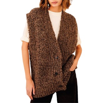 PICCHIO KNITWEAR MAGLIA BOUCLE' MARRONE