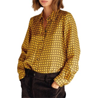 ARLES SHIRT TWILL DI SETA STAMPATO GIALLO/MORO