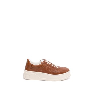 Gucci `Gg` Leather Sneakers