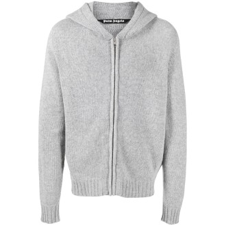 Palm Angels `Curved Logo` Zipped Sweater