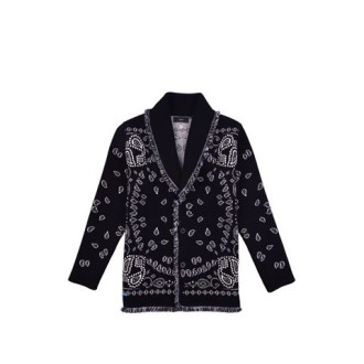 CARDIGAN IN CASHMERE CON MOTIVO BANDANA