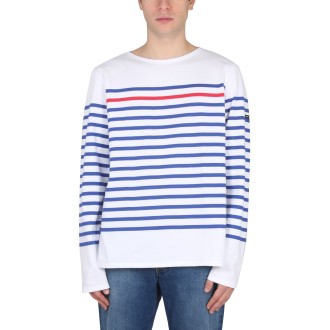 saint james t-shirt naval ray rouge