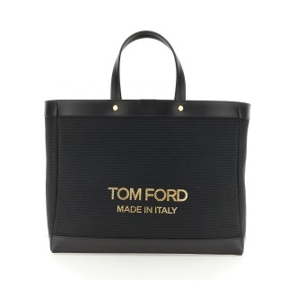 tom ford textured canvas tote bag
