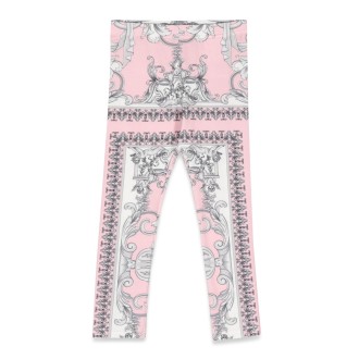 versace silver baroque leggings