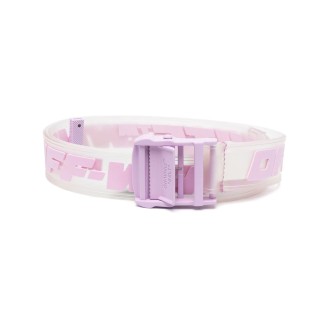 OFF-WHITE Cintura Industrial Trasparente e Rosa