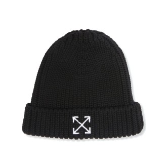 OFF-WHITE Beanie Arrows In Lana a Coste Nera
