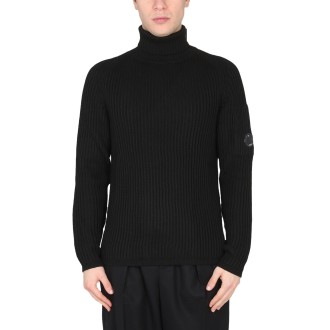 c.p. company logo turtleneck shirt
