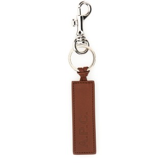 a.p.c. keychain with embossed logo